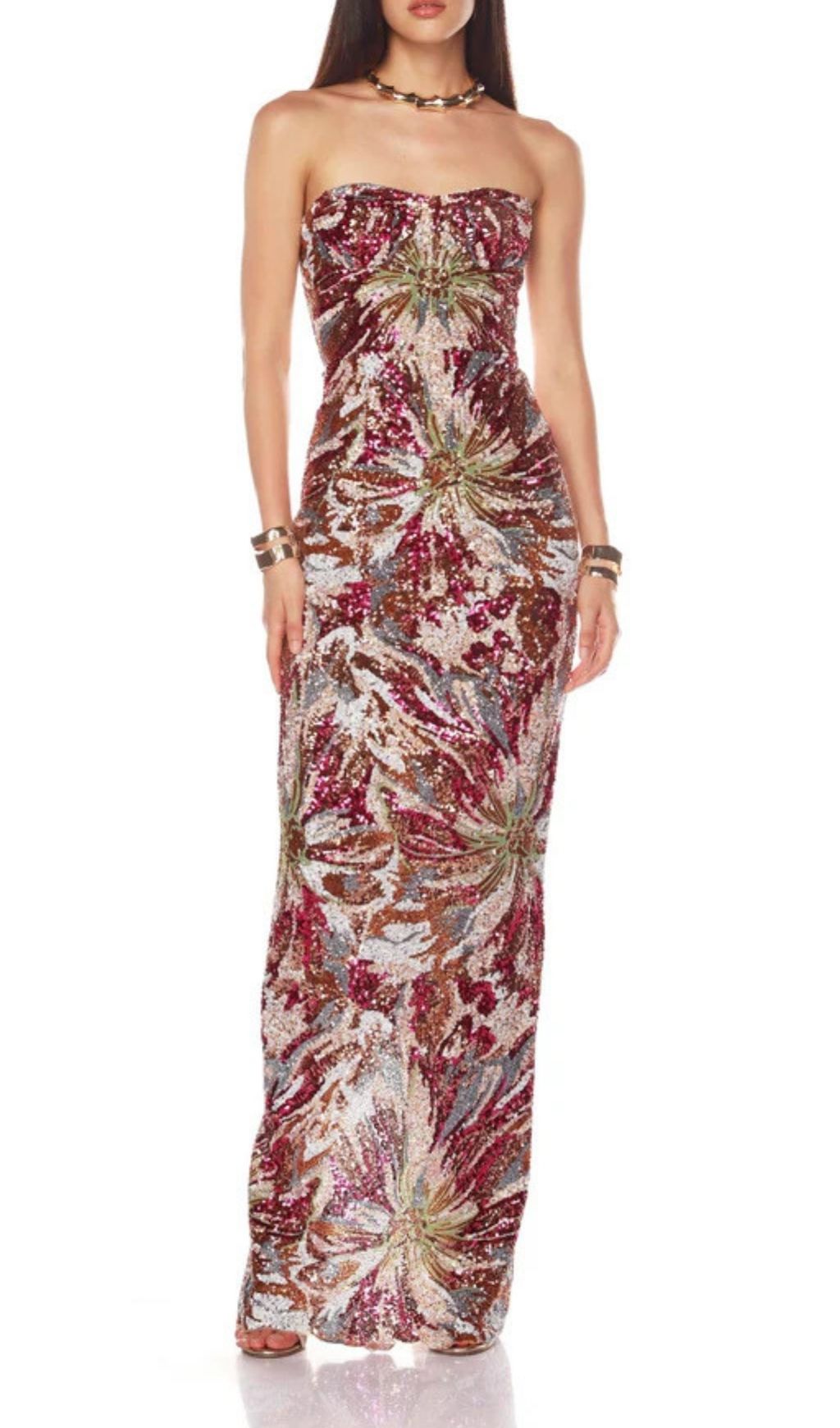 b6d57c60eb5210fa0ce7b1ff60e69804.jpg Fashionslee Women Karise Strapless Sequin Maxi Dress