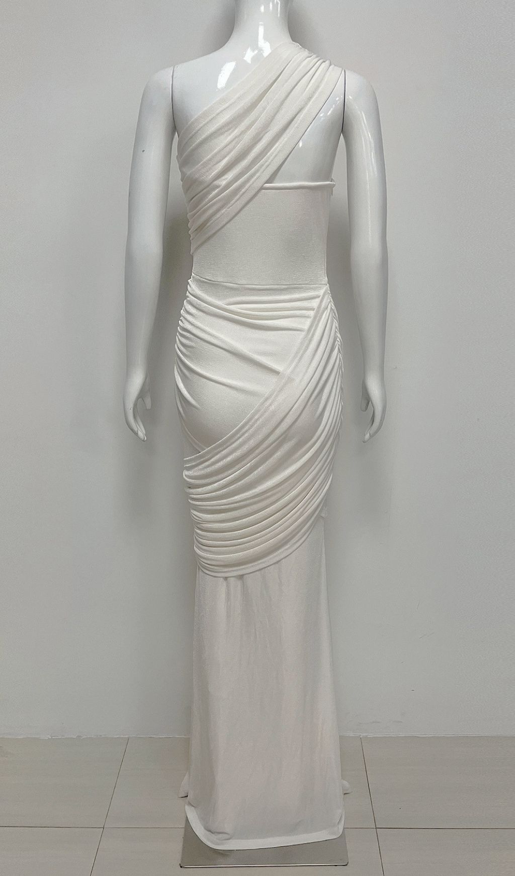 b6dfab3921cedd54e1b77cbc93dff971.jpg Fashionslee Women Kesley White Ruched Maxi Dress