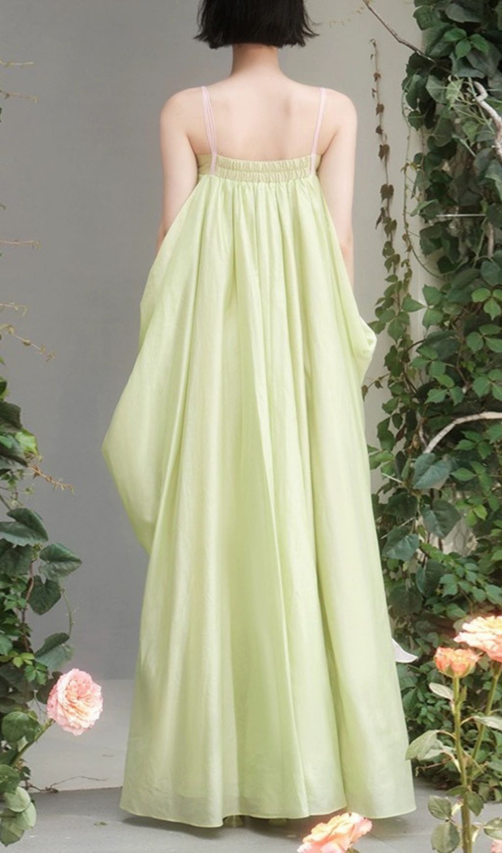 Fashionslee Women Kaisa Green Flower Maxi Dress