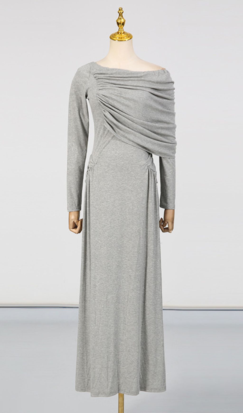 b72dceb92c8fb56758bd5da8cf3acfad.jpg Fashionslee Women Gaia Ruched Long Sleeve Maxi Dress