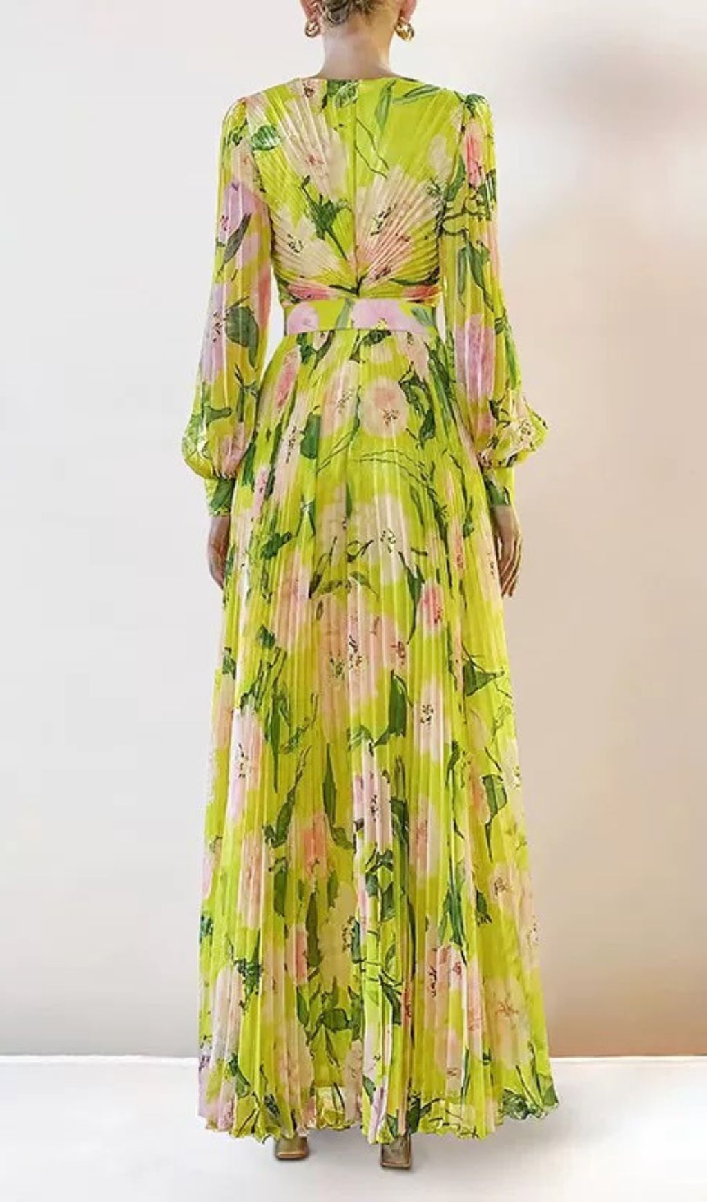 Fashionslee Women Frigg Floral Printed Long Sleeve Maxi Dress