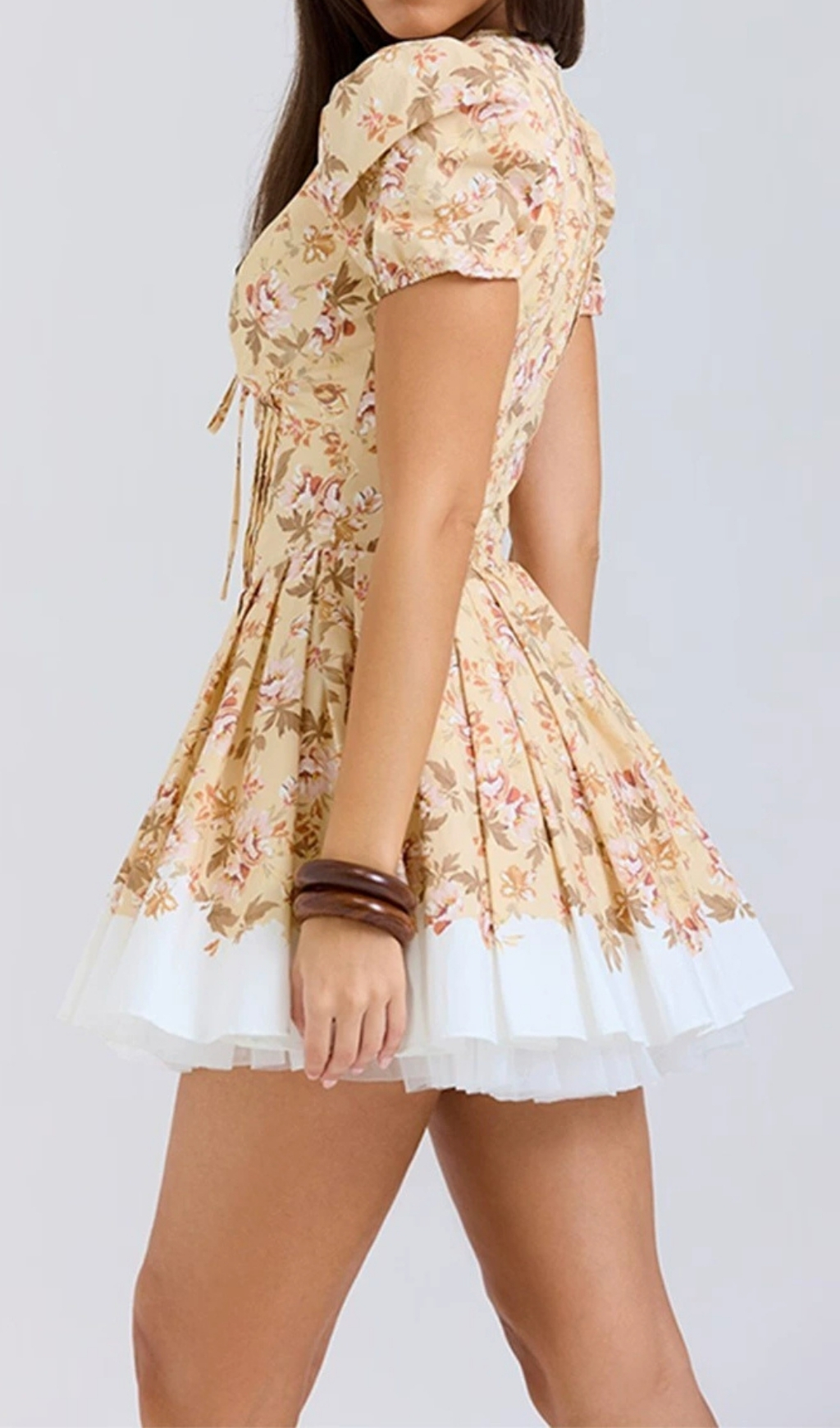 Fashionslee Women Frieda V-neck Floral Mini Dress