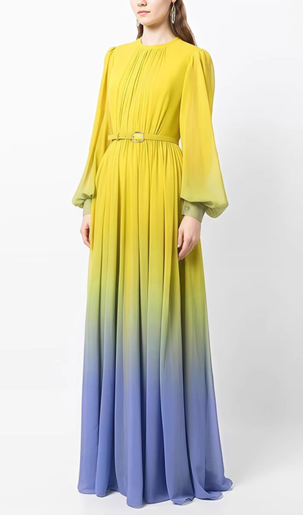Fashionslee Women Ebba Lantern Long Sleeves Maxi Dress