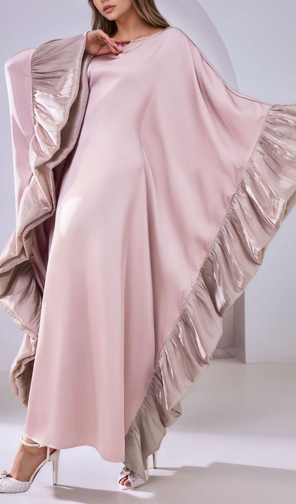 b7f67a2075a20b46751c515dd78cbec6.jpg Fashionslee Women Kirklynn Pink Batwing Sleeve Maxi Dress