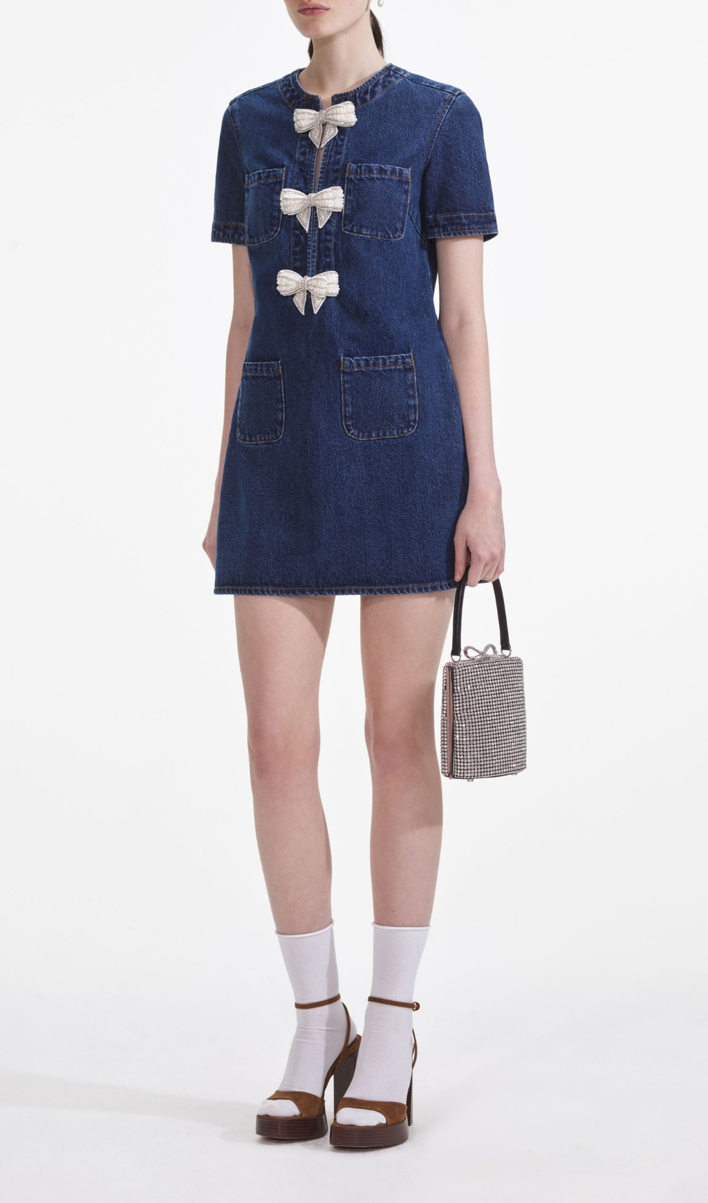b852088b1f786baef3172d6ceb60859d.jpg Fashionslee Women Denim Bow Mini Dress