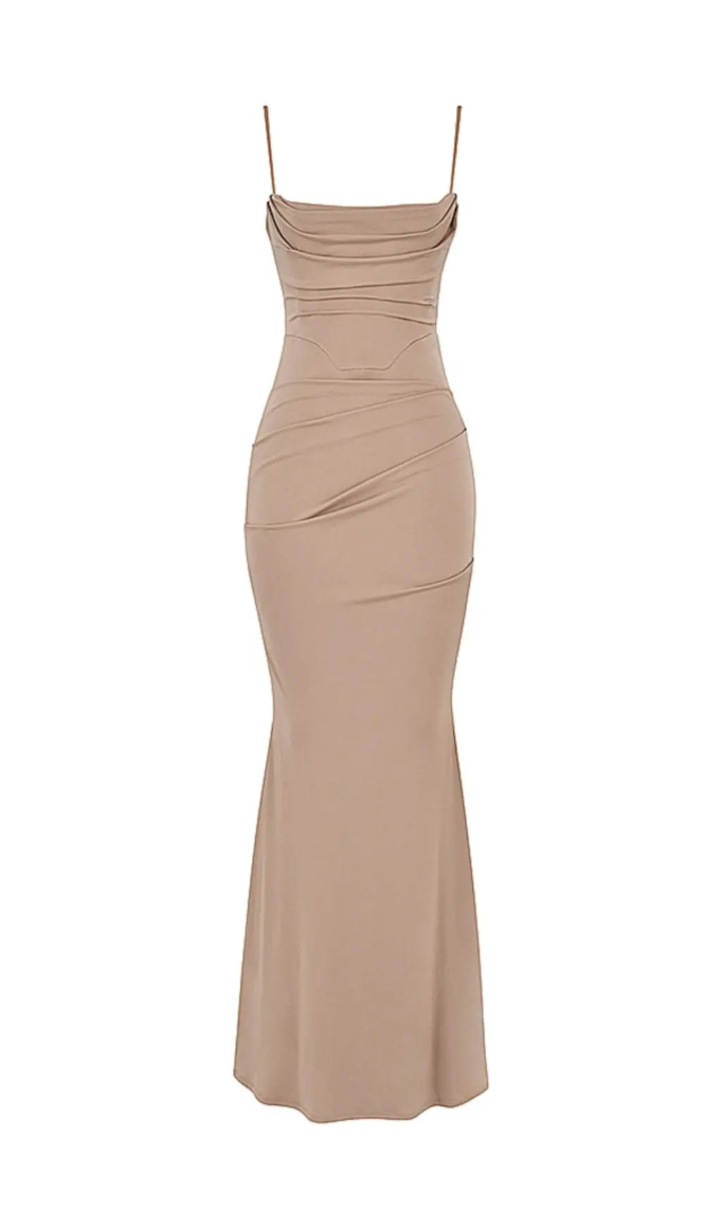 TRENDING ALMOND JERSEY CORSET MAXI DRESS - OWNCI TRENDING ALMOND JERSEY CORSET MAXI DRESS - OWNCI