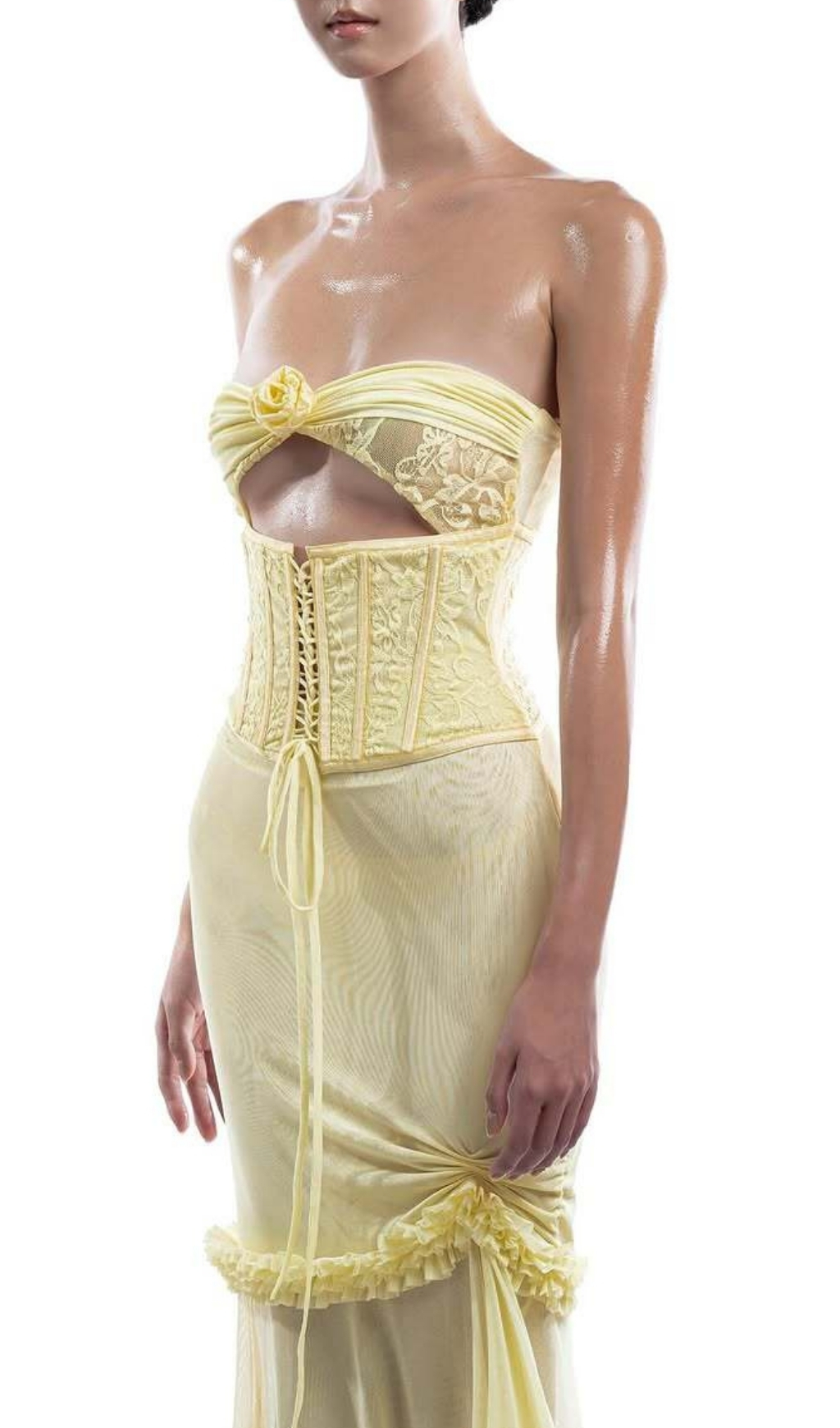 b881675d11bb308856524e837a5a83c6.jpg Fashionslee Women Evren Yellow Strapless Corset Maxi Dress