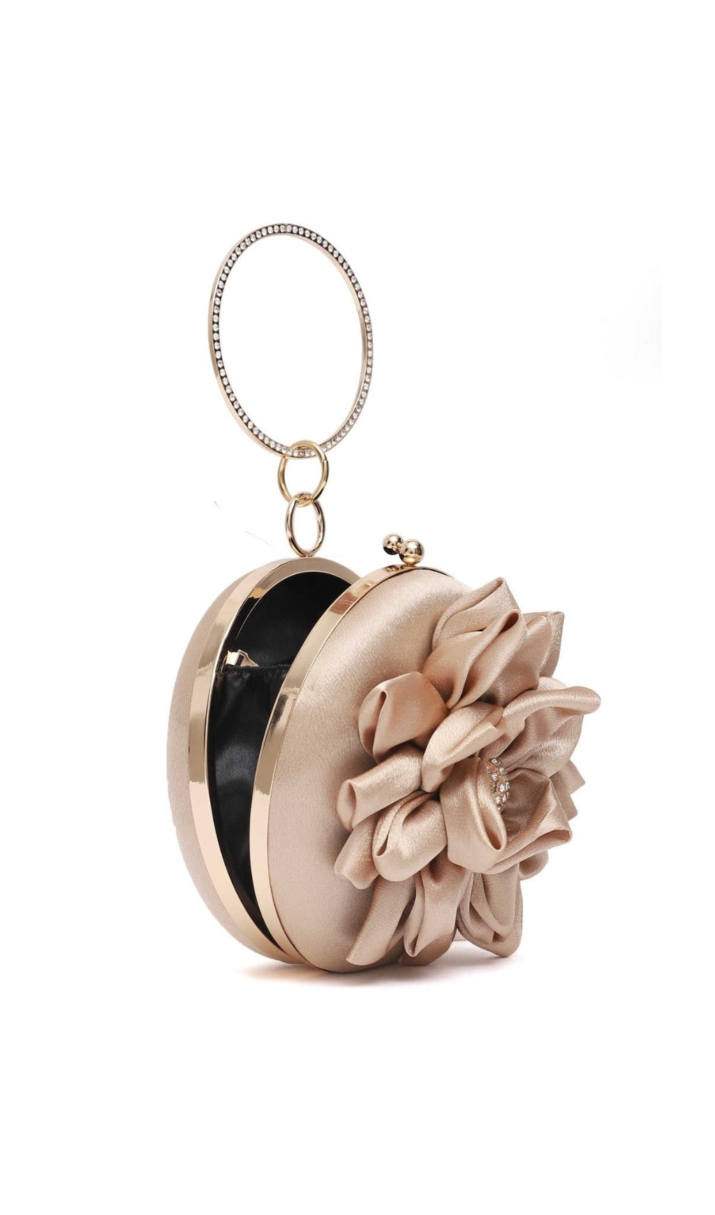 b88f82c55db692c0c8c22e456e834e36.jpeg Fashionslee Women Angelica Flower & Rhinestone Decor Clutch
