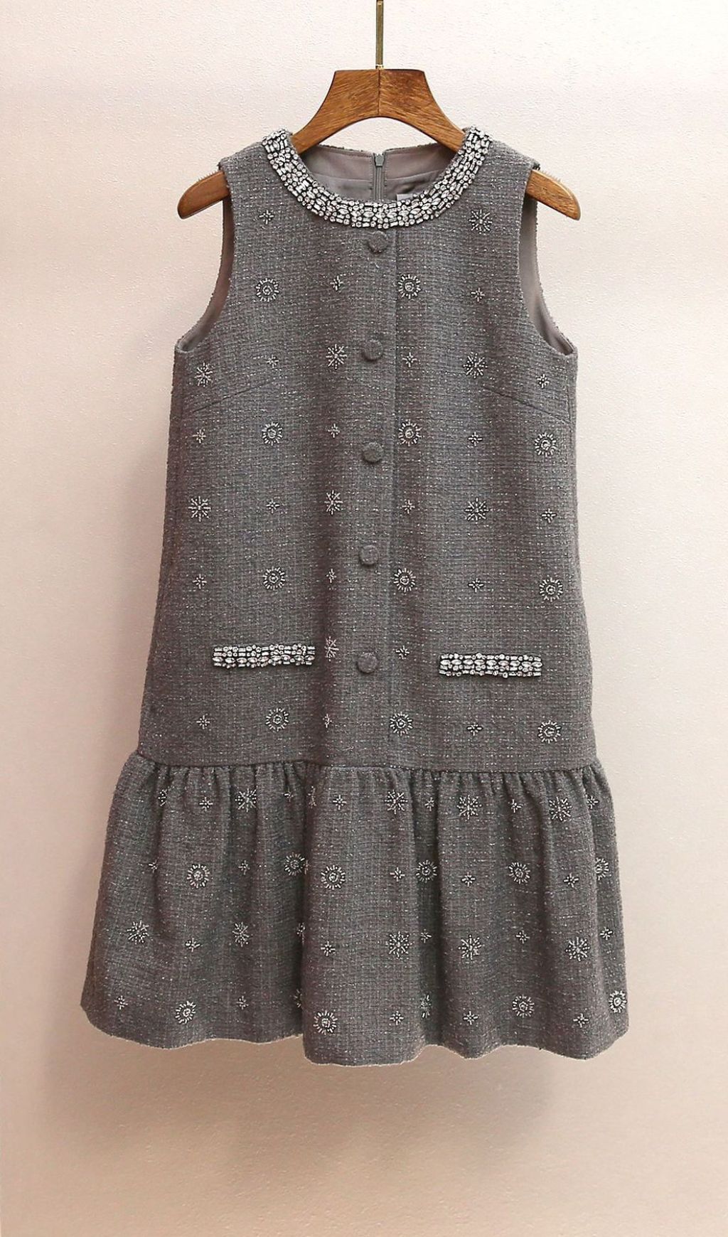 b8f0dcf52673423c685a0cafdf0202b8.jpg Fashionslee Women Hasana Grey Sleeveless Diamante Mini Dress