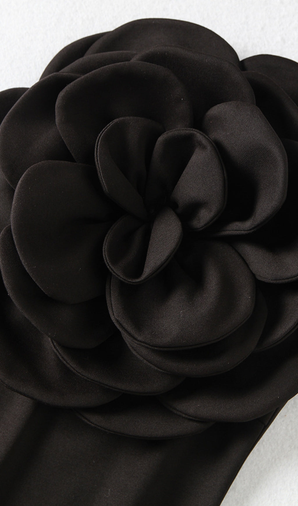 Fashionslee Women Exaggerated 3D Flower Bodysuit In Black