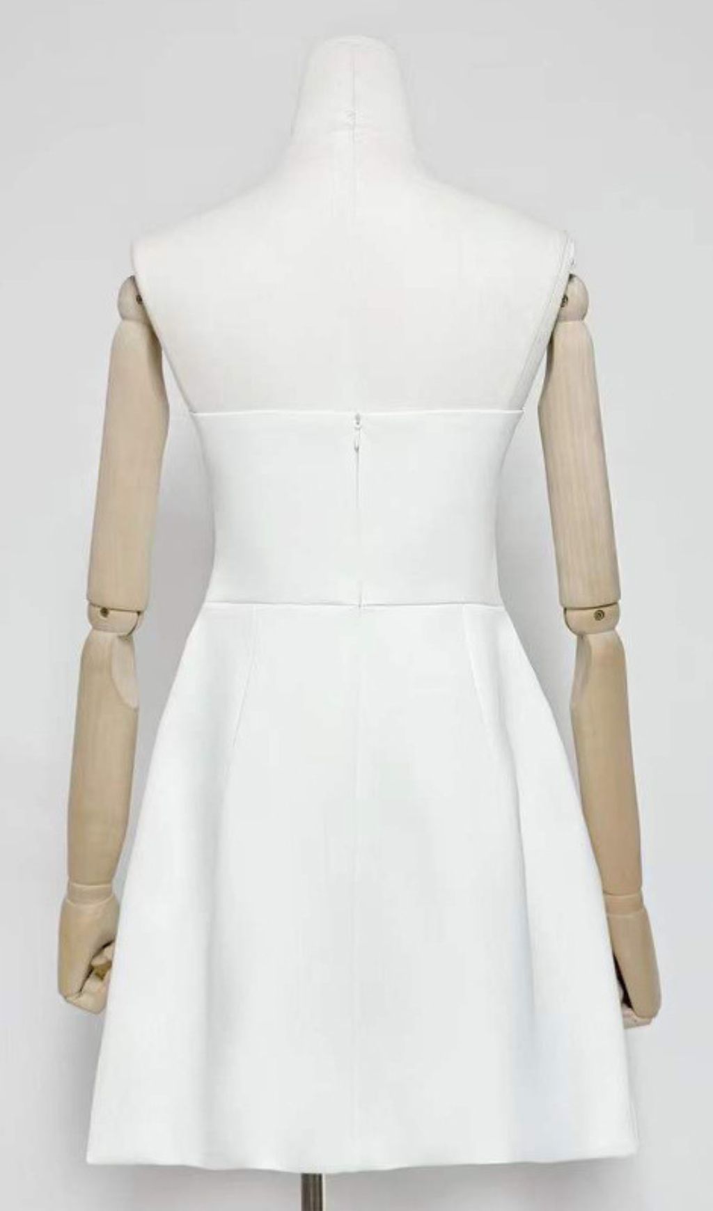 b95261432f623ab943097abe8ef9aaaf.jpg Fashionslee Women Huy White Strapless Flower Mini Dress