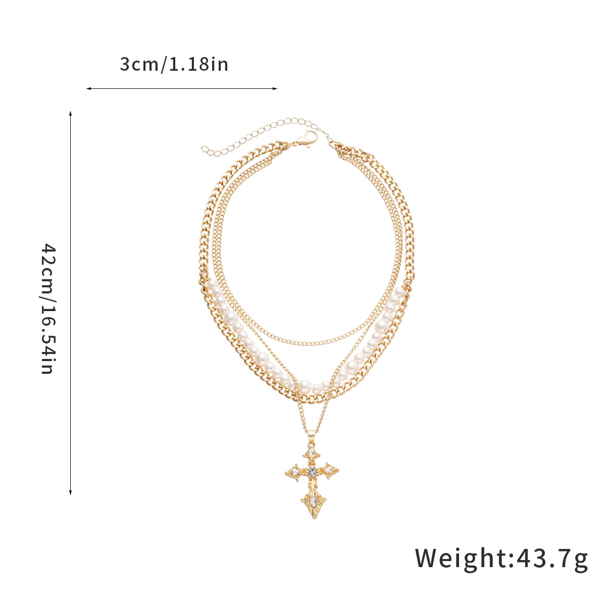 PEARL CROSS NECKLACE TRENDING VIRAL AESTHETIC - OWNCI PEARL CROSS NECKLACE TRENDING VIRAL AESTHETIC - OWNCI