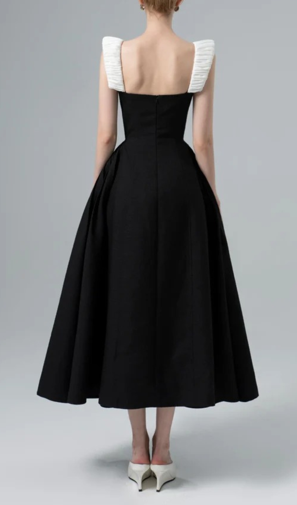 b98192013e62fb2215e5deb62d3b2815.jpg Fashionslee Women Becka Black White Patchwork Midi Dress