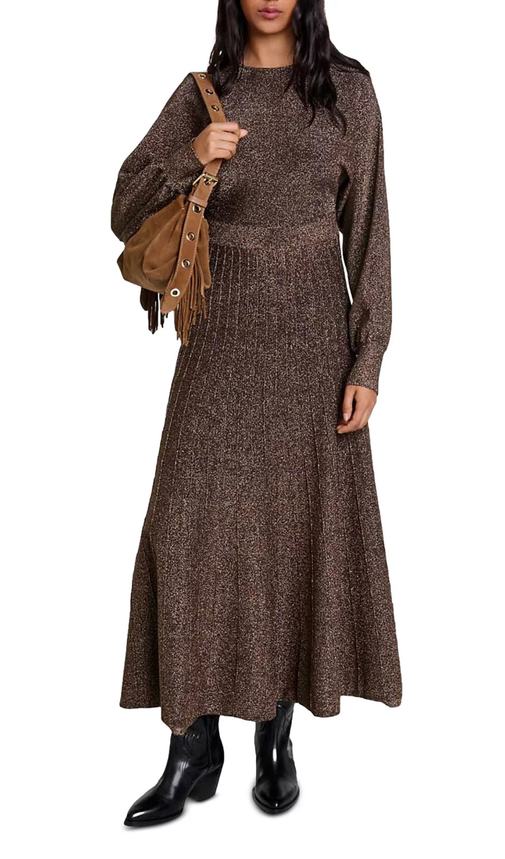 b99f41d47dd4533063d8f69509c45cae.jpg Fashionslee Women Rillante Metallic Knit Maxi Dress