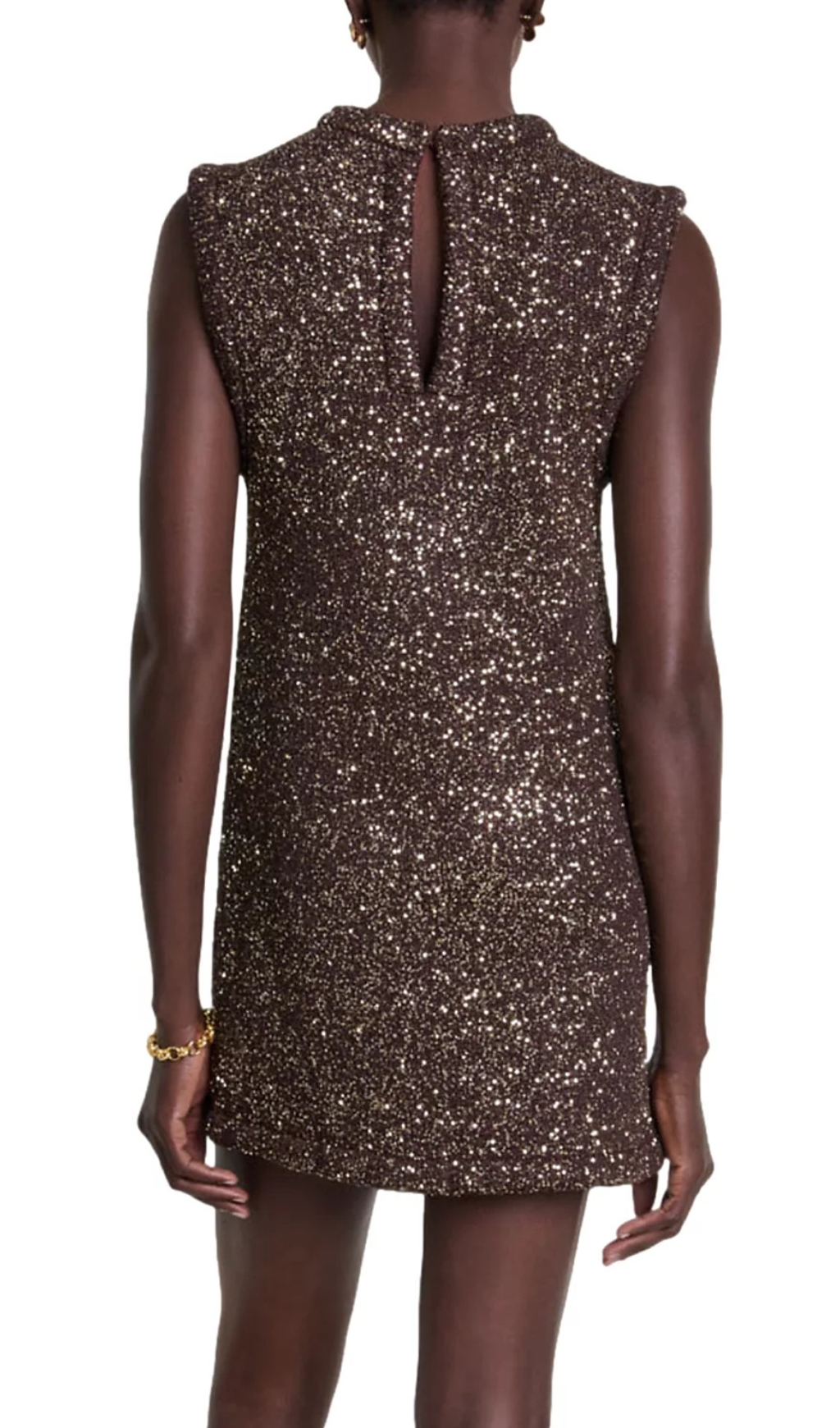 Fashionslee Women Raillette Sequined Knit Mini Dress