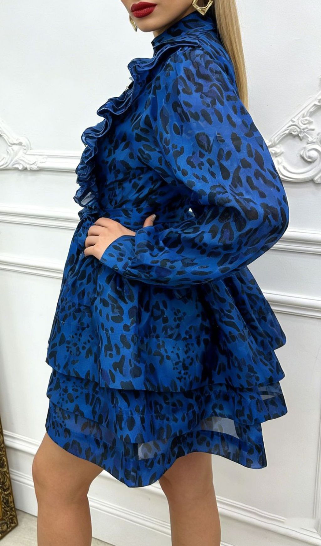 b9c880821b161c7b0e5a22dcfcedfb2f.jpg Fashionslee Women Jennica Blue Leopard Printed Mini Dress