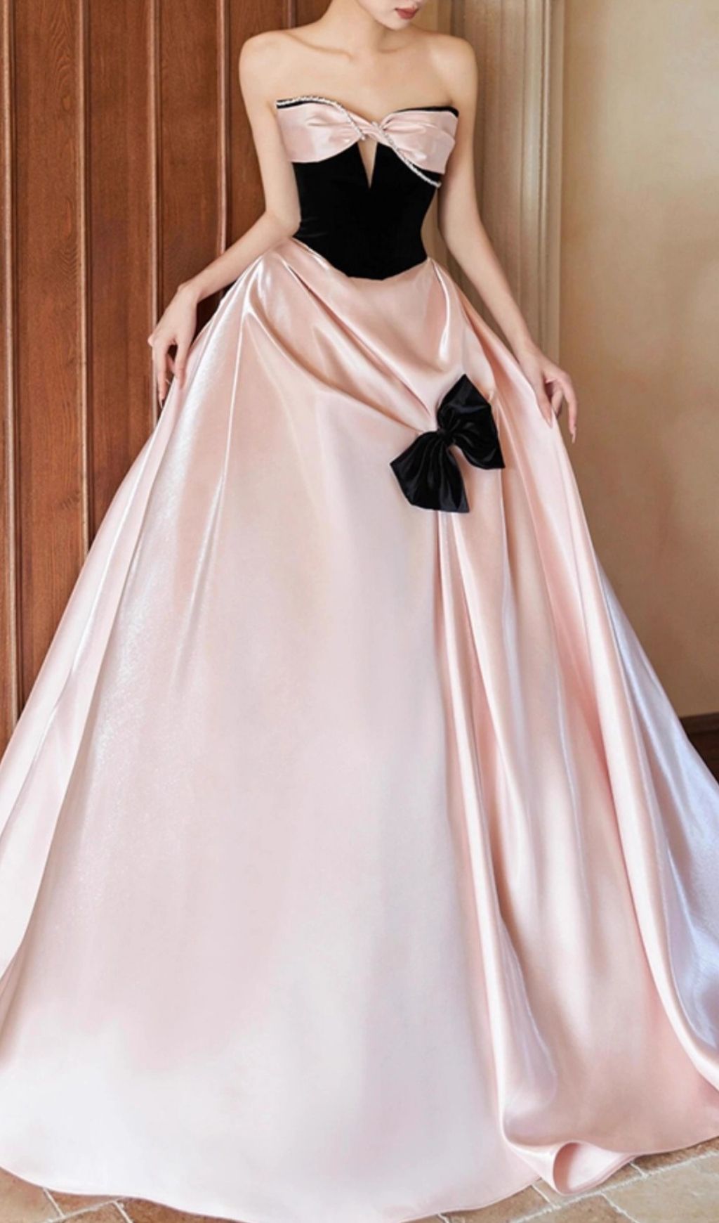 b9c9f1991d5590d8f1e4590b635a1a2a.jpg Fashionslee Women Karisse Pink Strapless Bow Maxi Dress