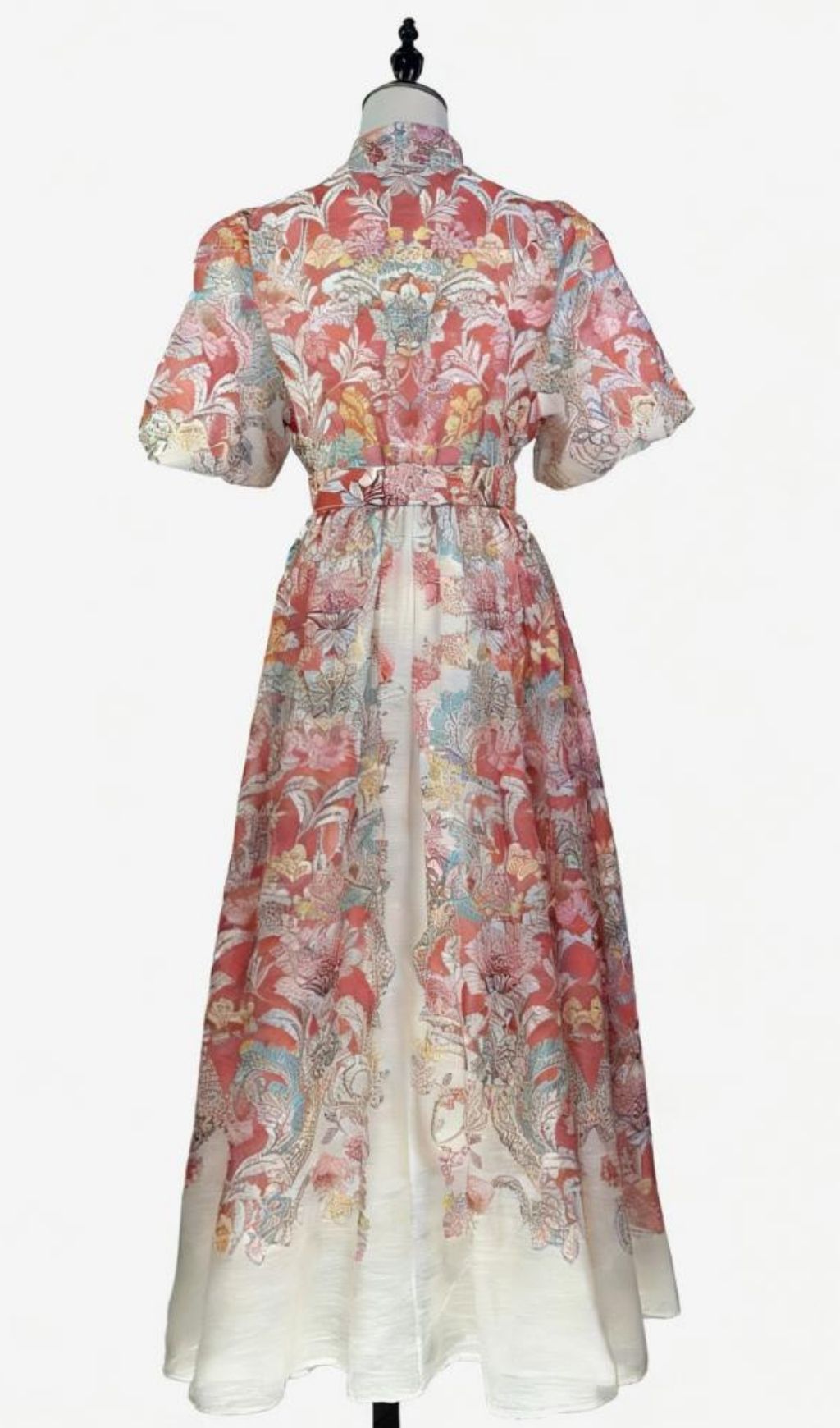 ba61539f0f1c58483764cd276a6b3fee.jpg Fashionslee Women Karsen Red Printed Puff Sleeve Maxi Dress
