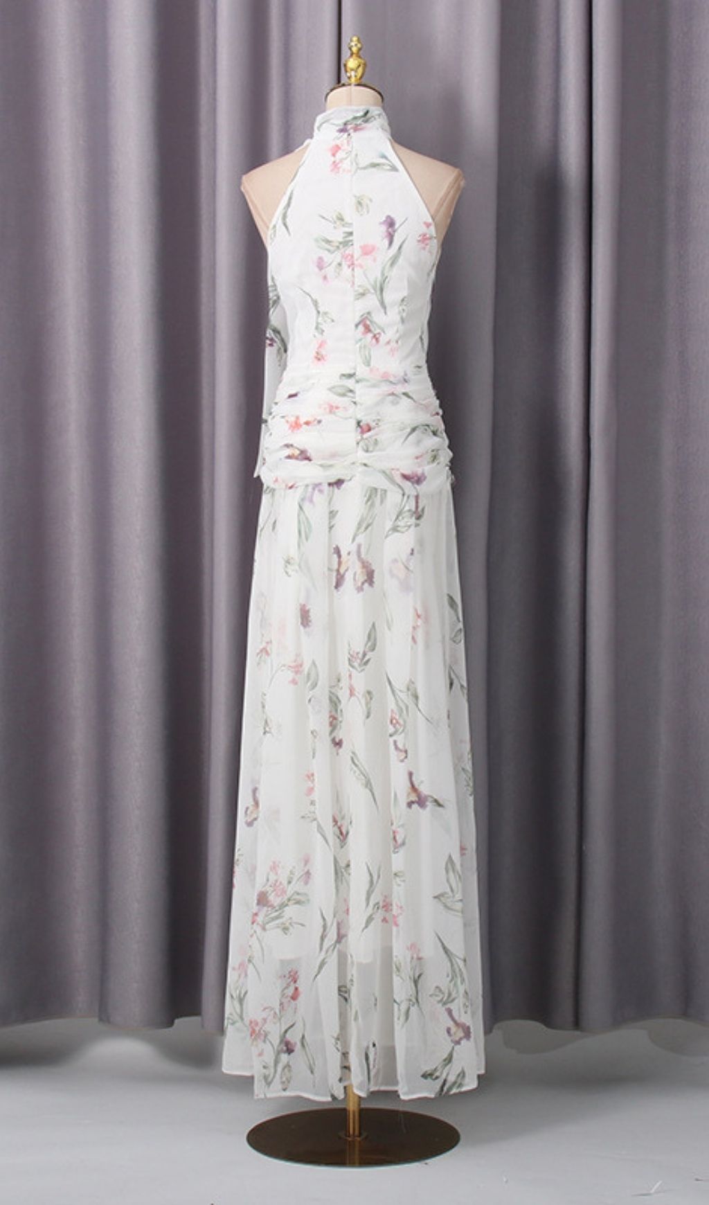 ba63bf142cb9f710aa0f2274588ce9ba.jpg Fashionslee Women Kesley Halter Floral Maxi Dress