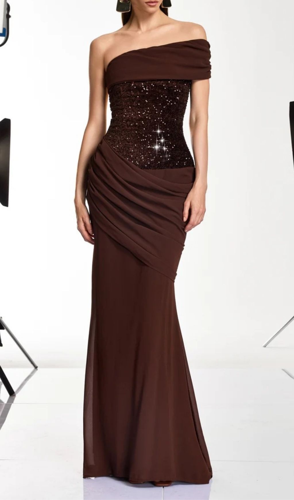 ba6443d89e7072315d358a145df3253f.jpg Fashionslee Women Neravo One Shoulder Sequin Ruched Maxi Dress