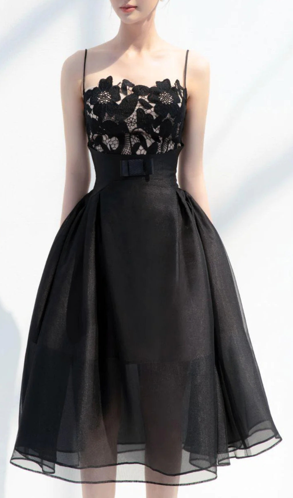 Fashionslee Women Asuka Tule Lace Midi Dress