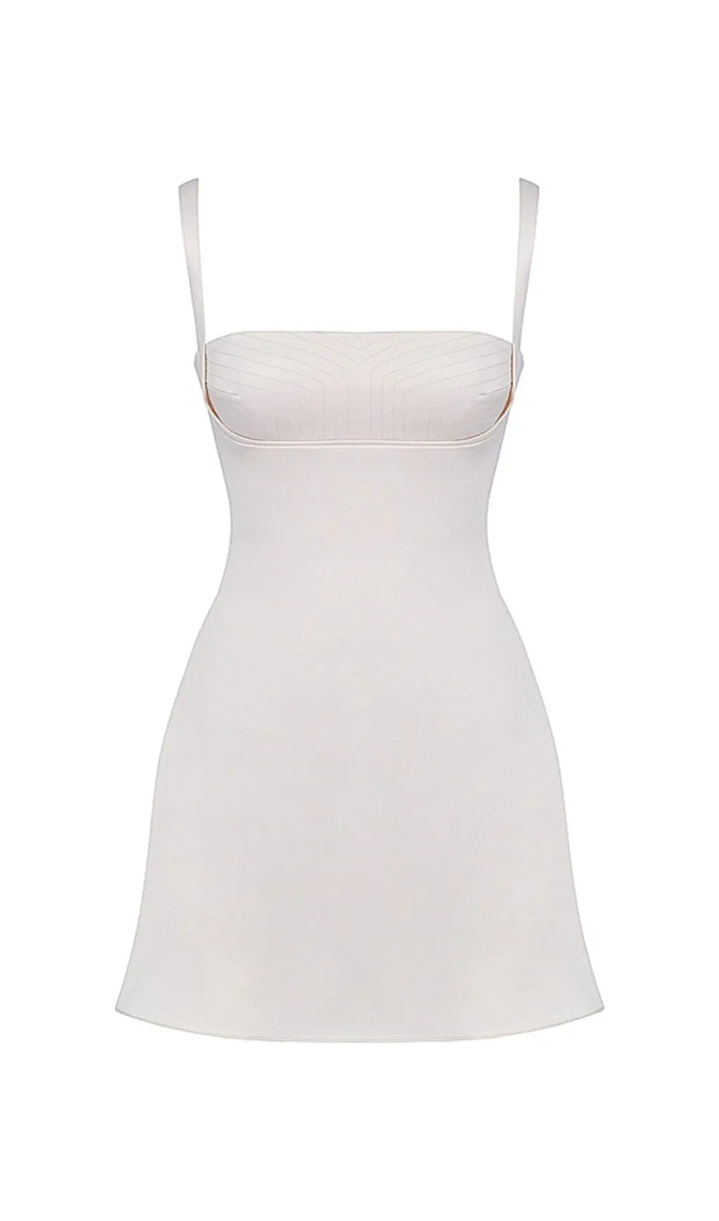 Fashionslee Women Vintage Cream Mini Dress