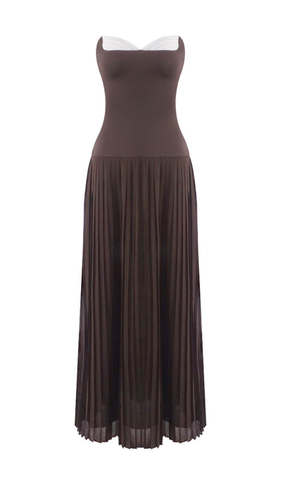 bb3b8894f904273229597cd04cc0fbe5.jpg Fashionslee Women Isoke Strapless Patchwork Maxi Dress