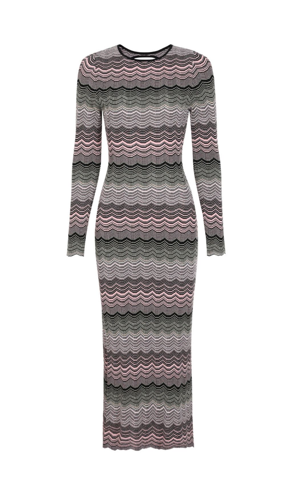 Fashionslee Women Judith Cutout Long Sleeve Knit Maxi Dress