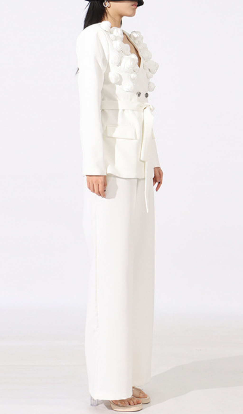 TRENDING WHITE FLORAL BLAZER SET - OWNCI TRENDING WHITE FLORAL BLAZER SET - OWNCI