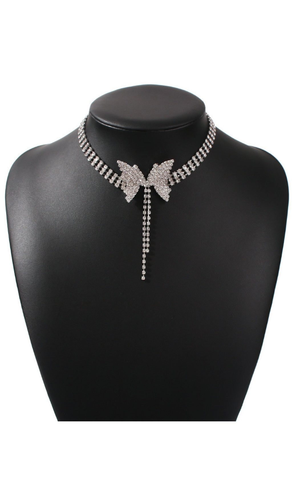 bb85795de8cf63df0fdc1aba3684b882.jpeg Fashionslee Women Silver Diamond Butterfly Choker