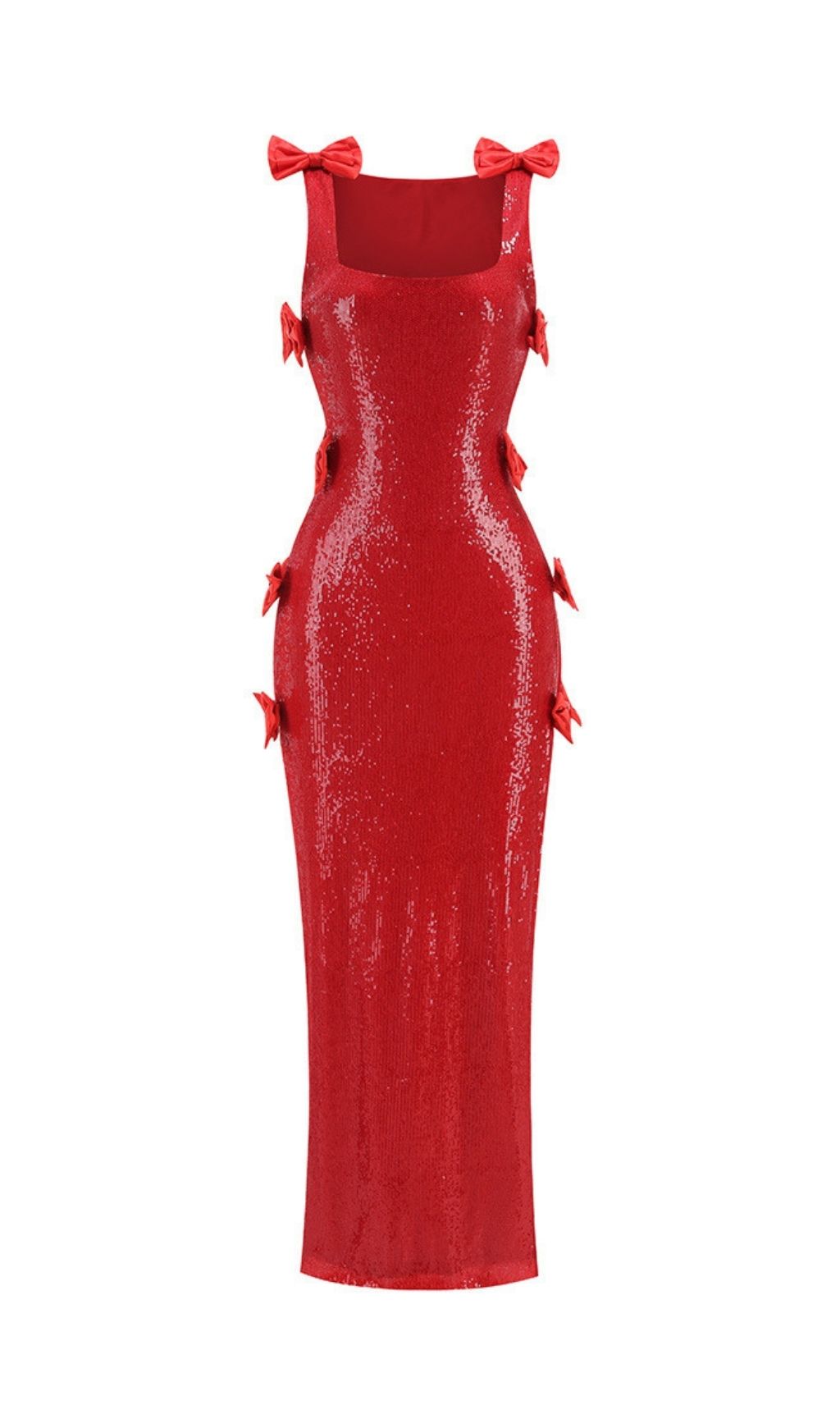 bb8f732006679166b7e9b47a0f47b996.jpg Fashionslee Women Kazia Red Bow Sequin Maxi Dress