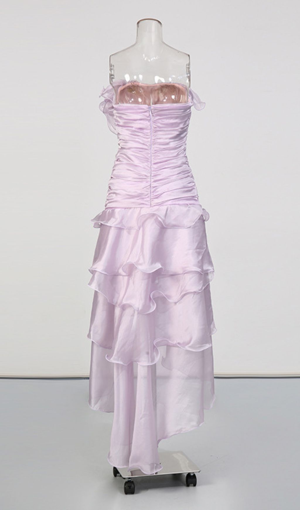 bba4d6eb039efd02f7cbff744dcbac2c.jpg Fashionslee Women Kadience Purple Strapless Ruffle Maxi Dress