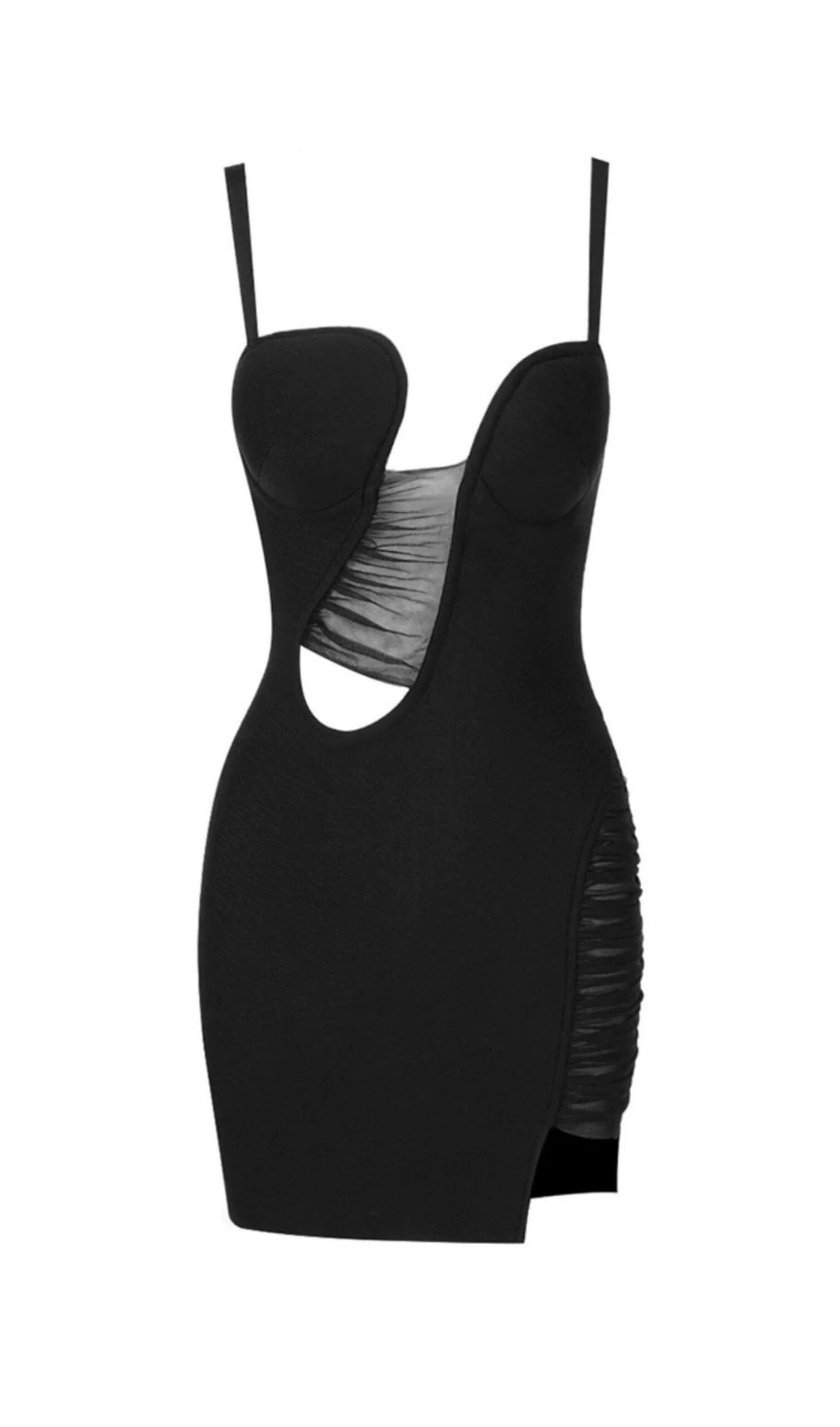 Fashionslee Women Cut Out Bandage Mini Dress In Black