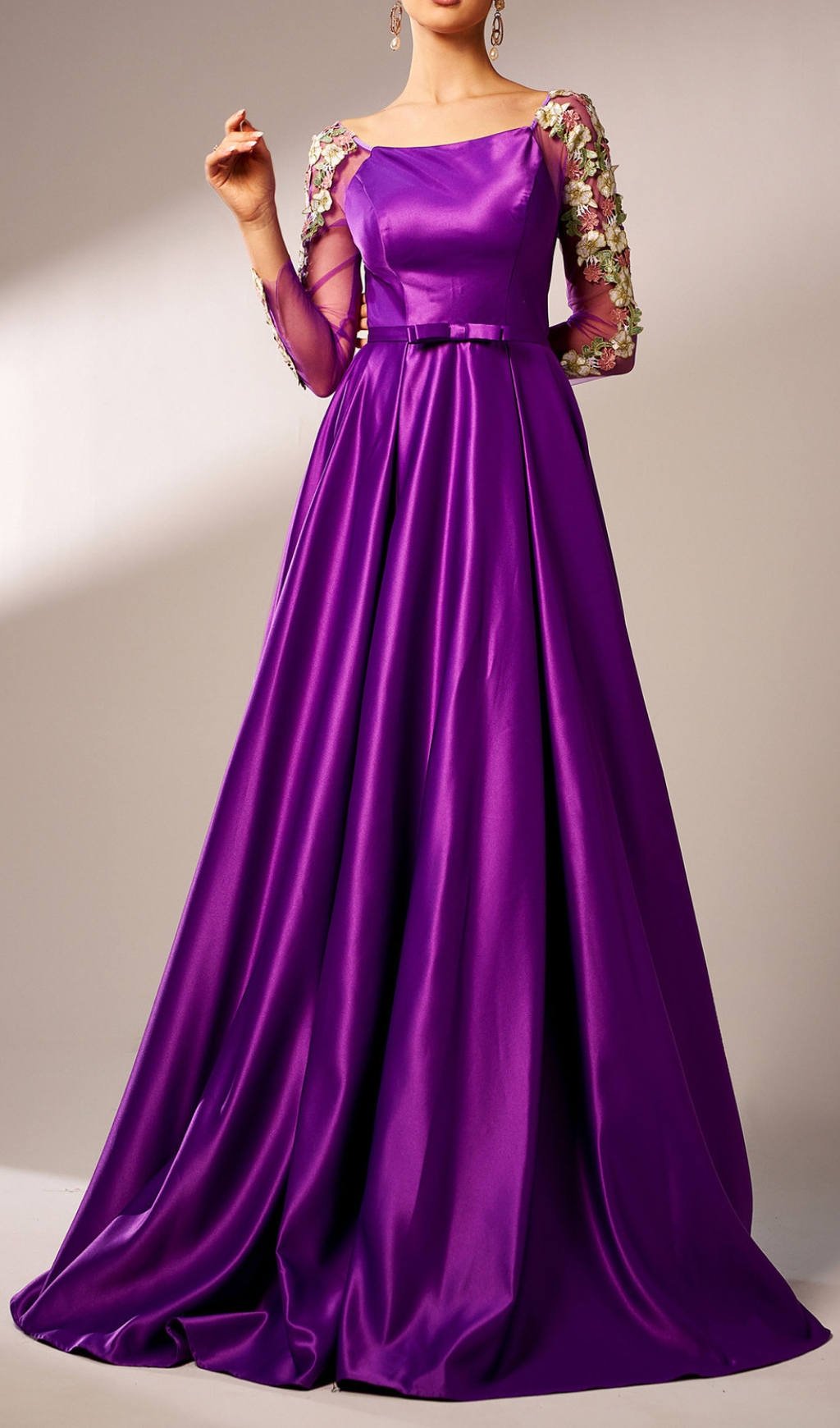 Fashionslee Women Cayenne Purple Flower Maxi Dress