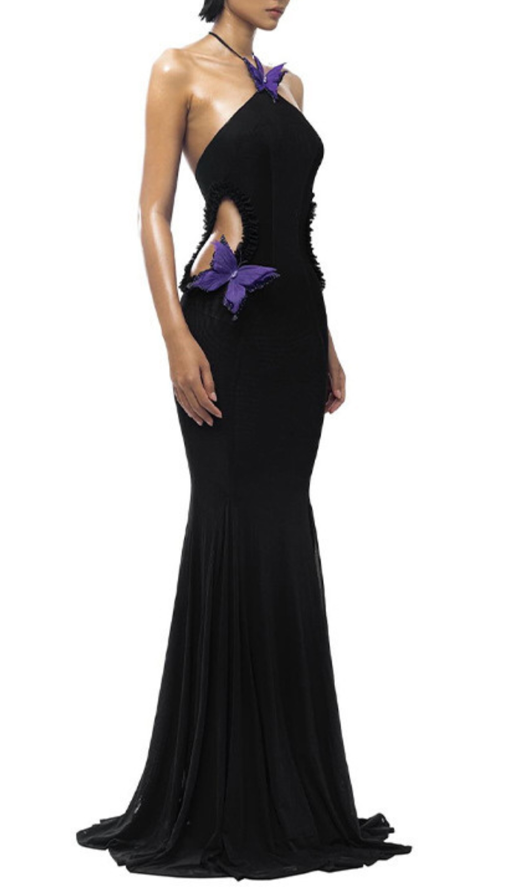 Fashionslee Women Carina Halter Butterfly Maxi Beach Dress