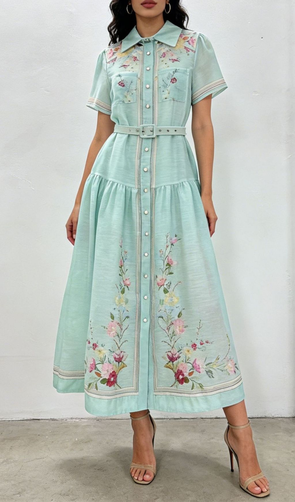 Fashionslee Women Kendyl Flower Printed Maxi Dress