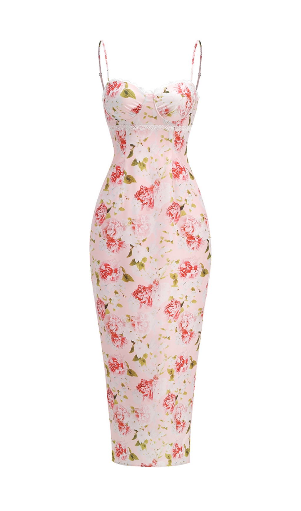 bd0b75da28ffe507c03f09dff0966956.jpg Fashionslee Women Beasley Pink Peony Print Slit Maxi Dress