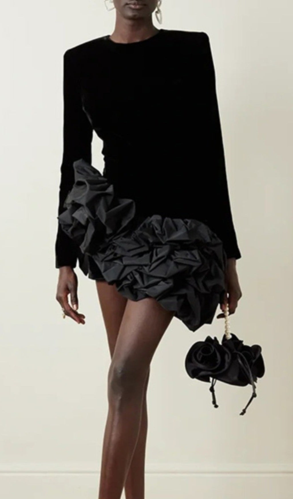 bd38dd8384d2fa3960379ce97c093950.jpeg Fashionslee Women Baris Irregular Ruffle Hem Long Sleeve Mini Dress