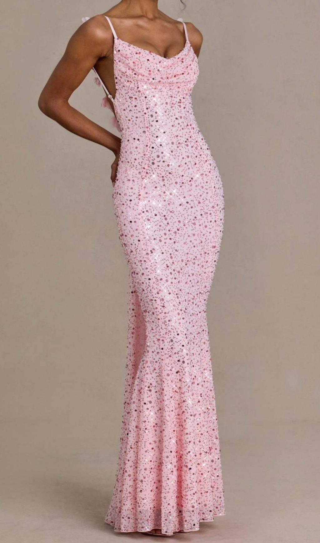bd598678afdd9aeb5572295e0acb1bc3.jpg Fashionslee Women Khaza Pink Strappy Sequin Backless Maxi Dress