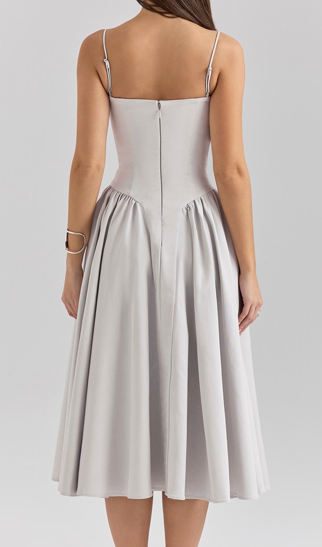 bdf127e4d199c9cc542564e8fe8bddfc.jpg Fashionslee Women Dextra Grey Strappy Midi Dress