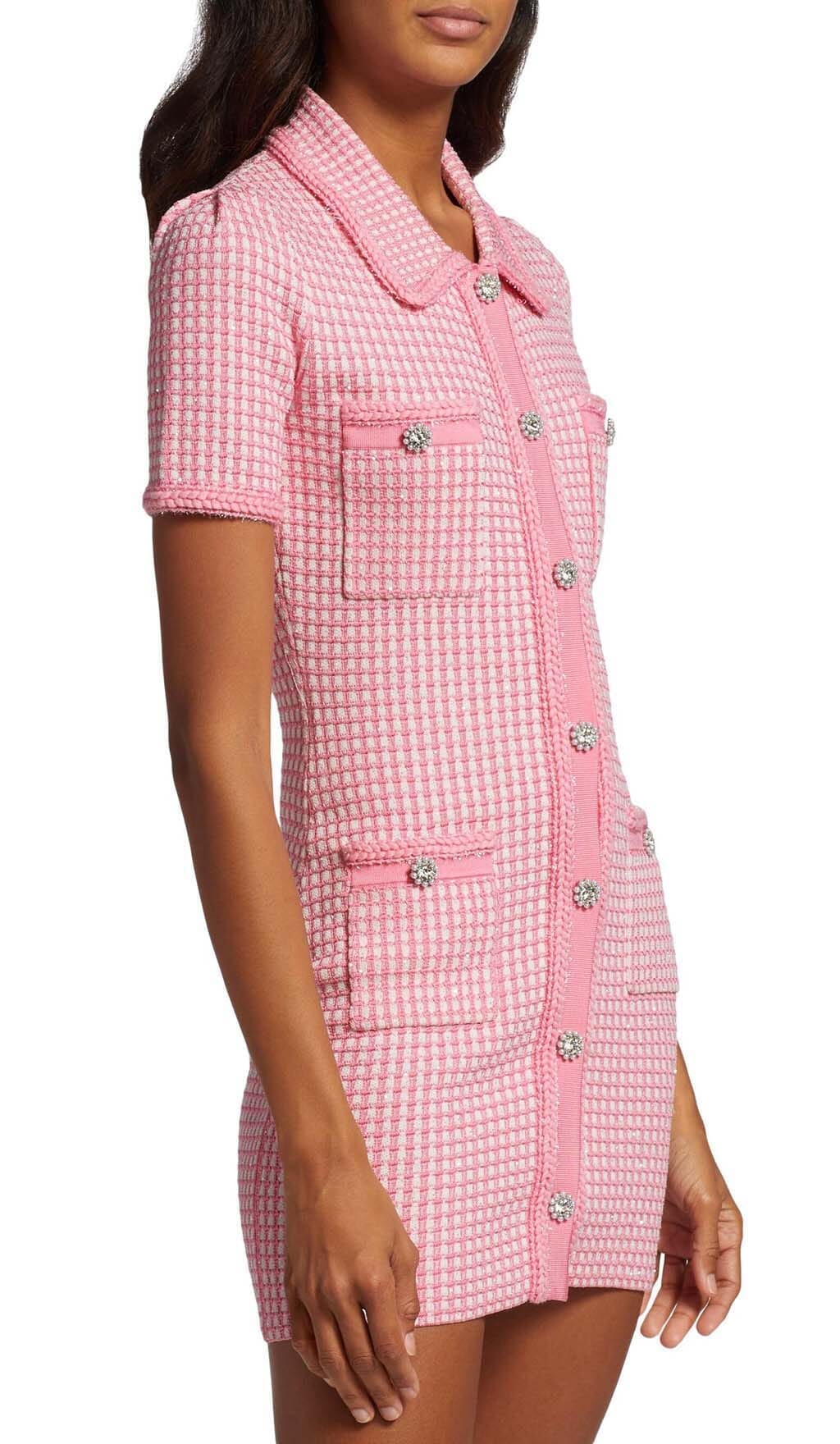 bdfbc53030de8f2c8f187c6606c30721.jpeg Fashionslee Women Knitted Button Mini Dress In Pink