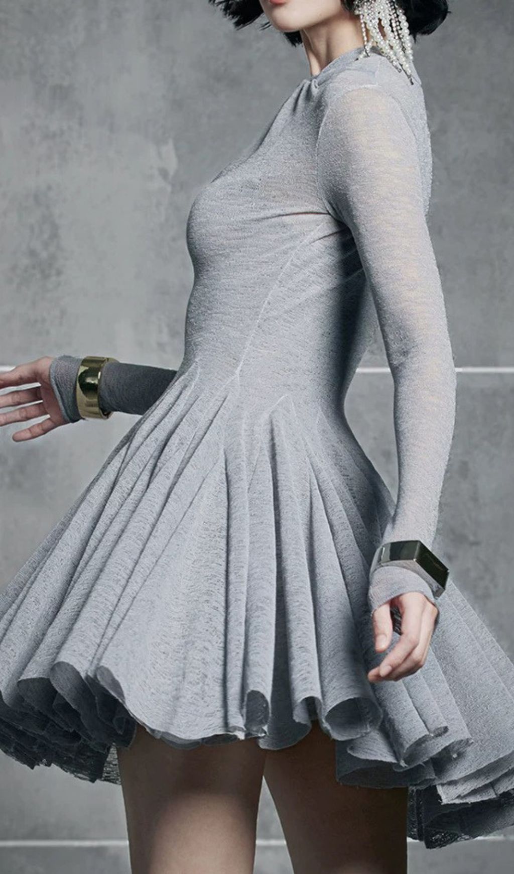 bec284d7b6c3275d925f49a7243e493b.jpg Fashionslee Women Hanako Grey Long Sleeve Mini Dress