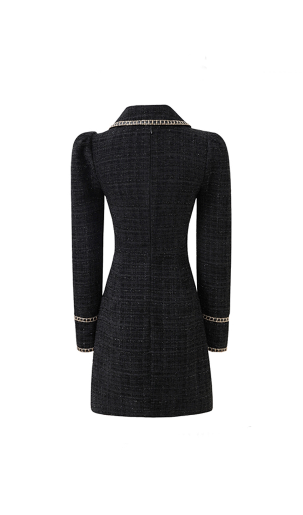 bec5433f728ca314e8d3576882925858.jpg Fashionslee Women Campana Black Long Sleeve Button Mini Dress