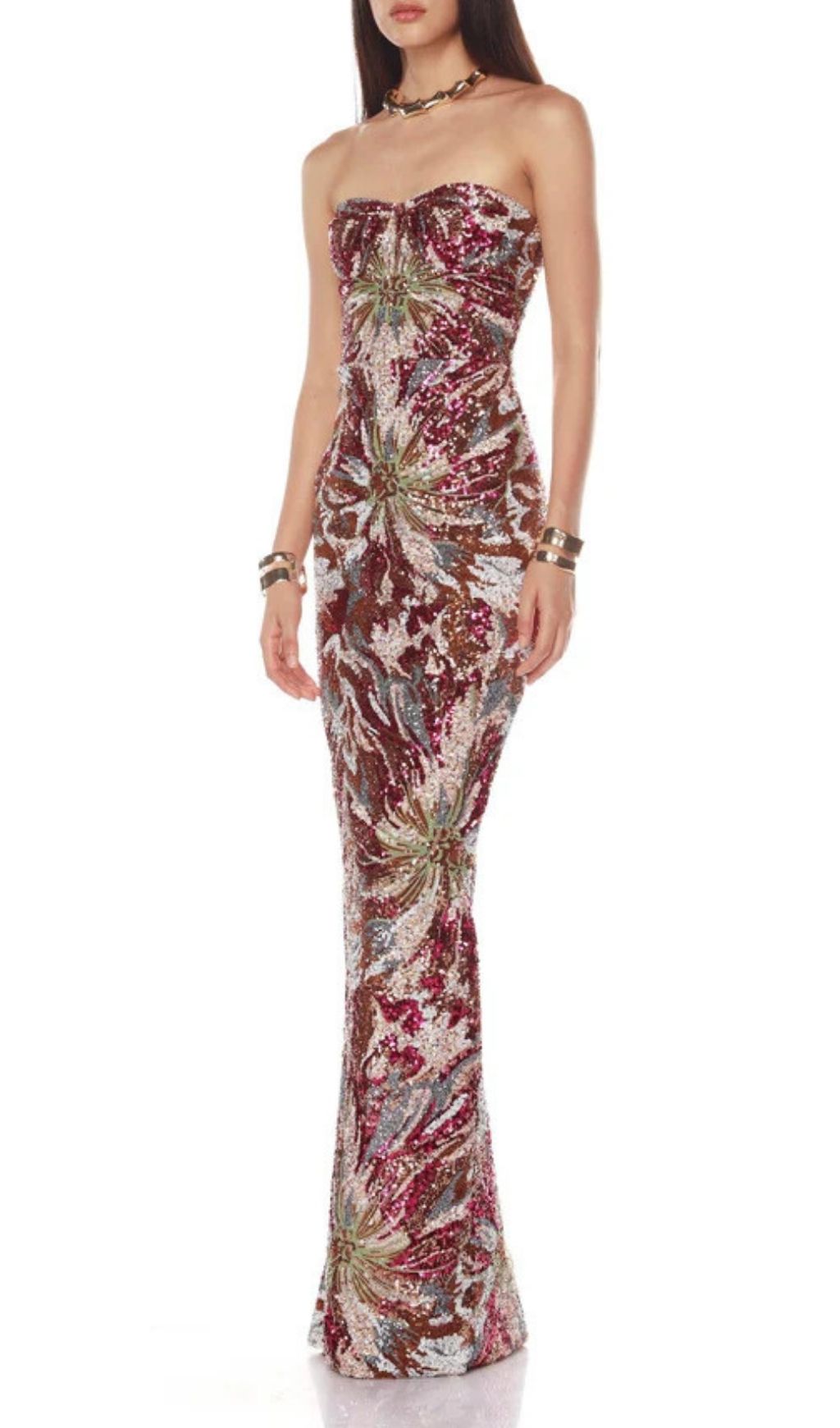 bed787a21a86f5c3e925479a8d0e6494.jpg Fashionslee Women Karise Strapless Sequin Maxi Dress
