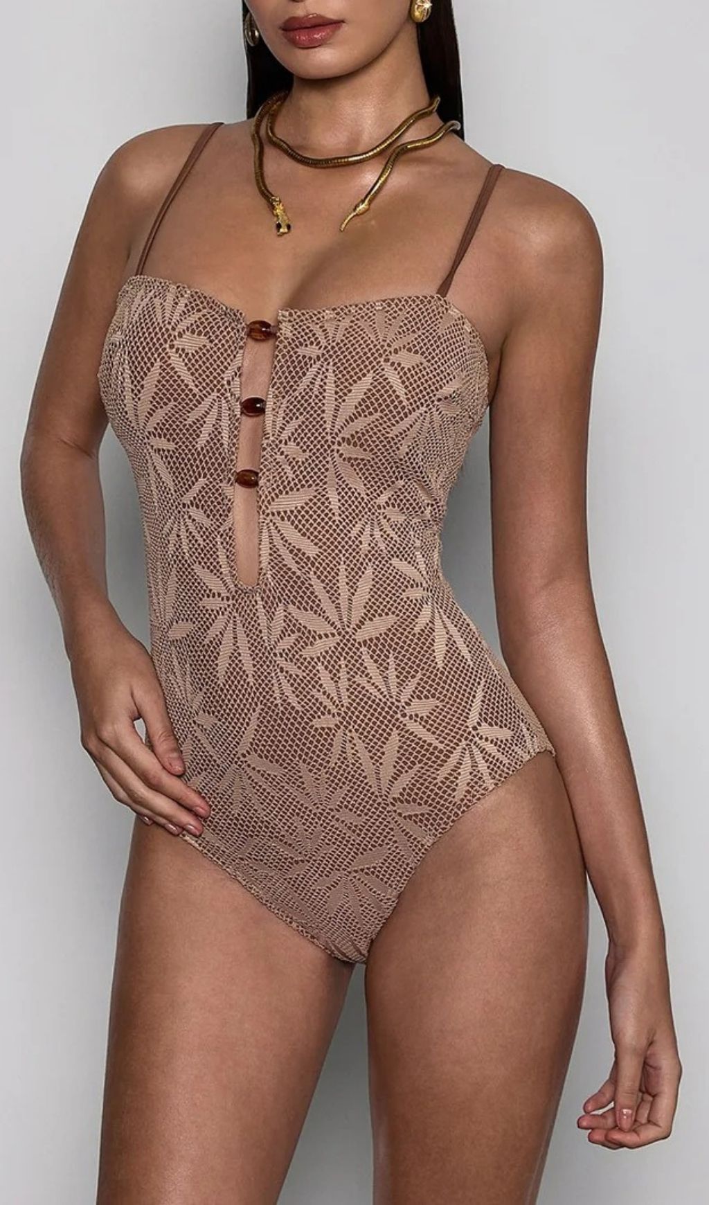 bee9d3eaf0473b320a20704f4cad3443.jpg Fashionslee Women Boryxen Spaghetti Cutout One Piece Swimsuit