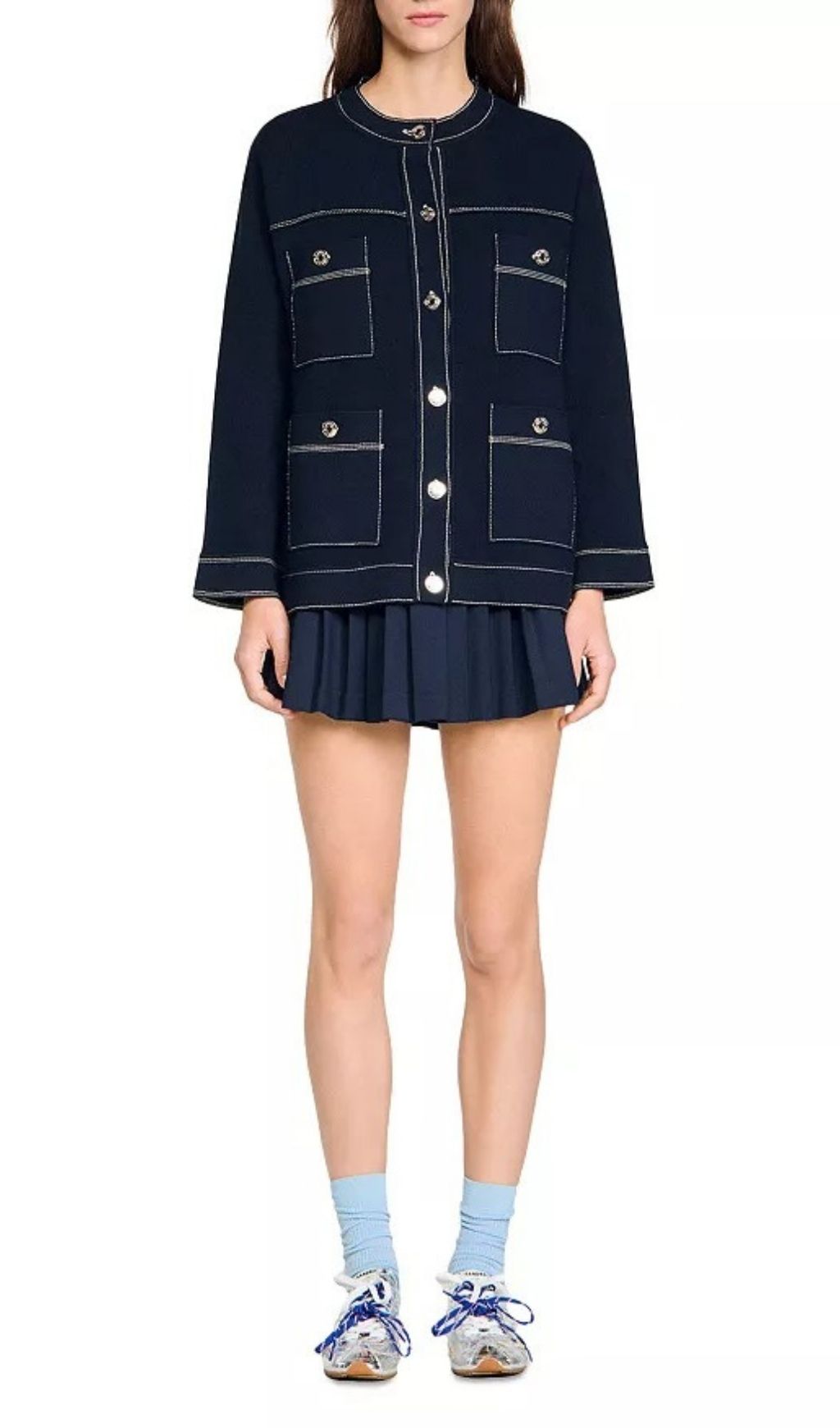 bf0ed84ed5e3d4261d8faa1c2f5600e1.jpg Fashionslee Women Contrast Stitch Cardigan