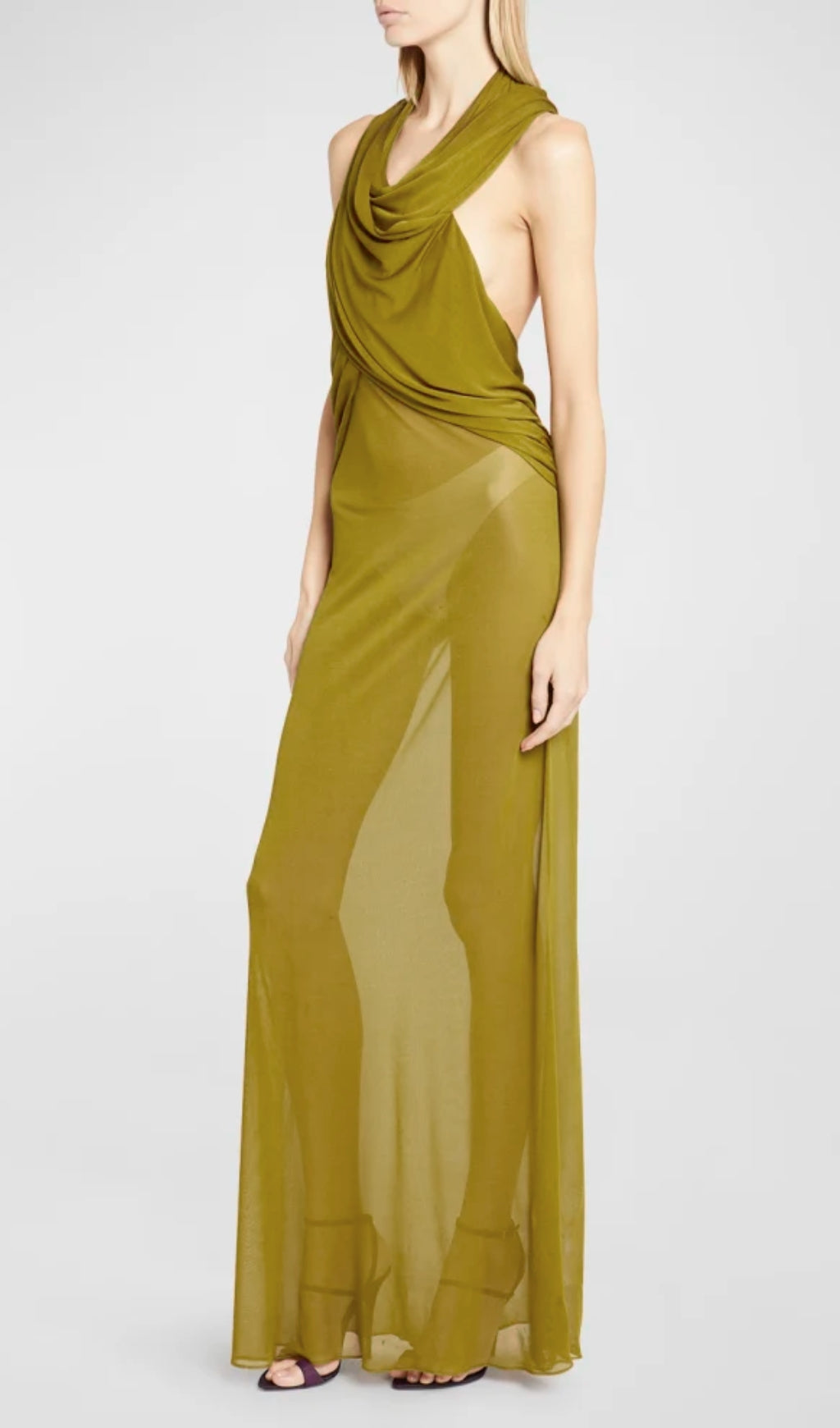 bf82acd8db8457d9a472062d0789143f.jpeg Fashionslee Women Ginger Sheer Evening Gown With Draped Hood