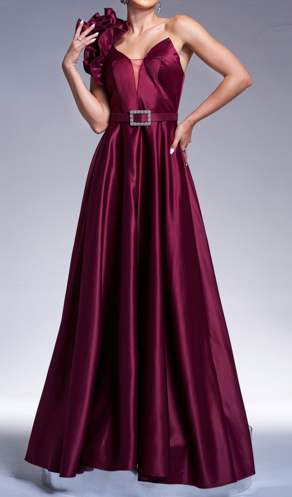 bf924845f9a033512f17ba1a25e1cc67.jpg Fashionslee Women Coskun One-Shoulder Maxi Dress