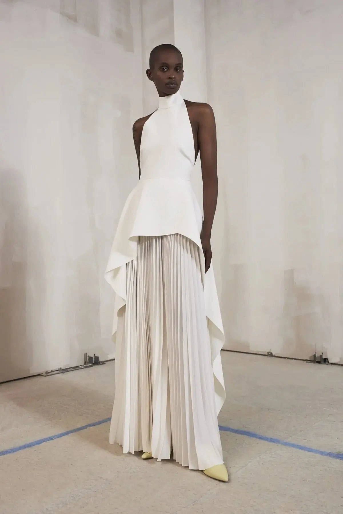TRENDING WHITE BANDAGE HALTER MAXI DRESS - OWNCI TRENDING WHITE BANDAGE HALTER MAXI DRESS - OWNCI