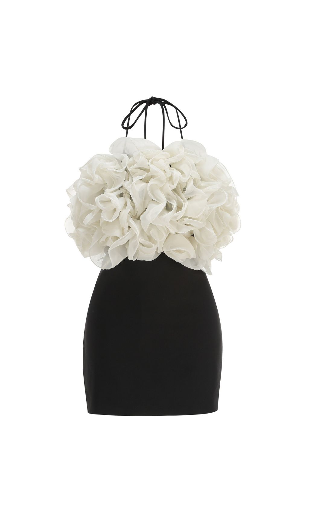 bf93de5006b33274a3a92e1bf33e83d7.jpg Fashionslee Women Jameela Black Halter Ruffle Mini Dress